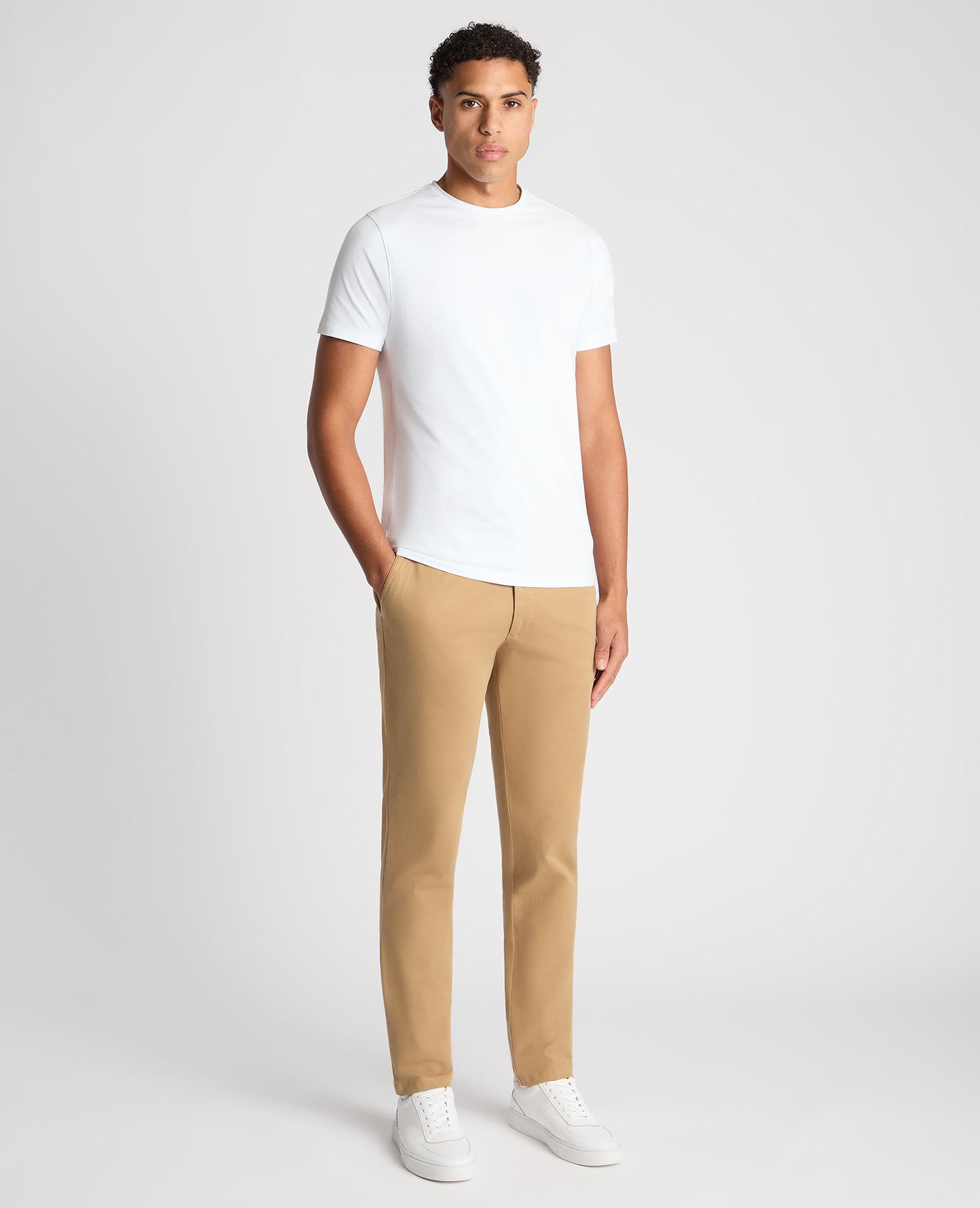 Slim Fit Cotton-Stretch Washed Chino