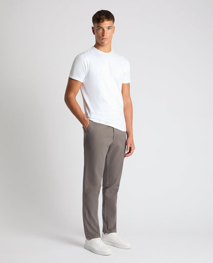 Straight Leg Cotton-Stretch Washed Chino