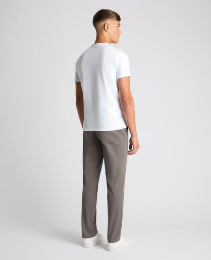 Straight Leg Cotton-Stretch Washed Chino