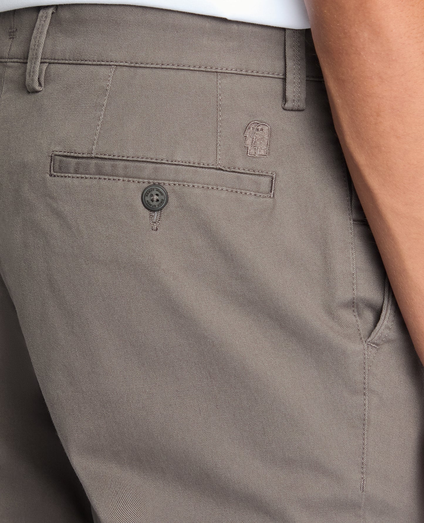 Straight Leg Cotton-Stretch Washed Chino