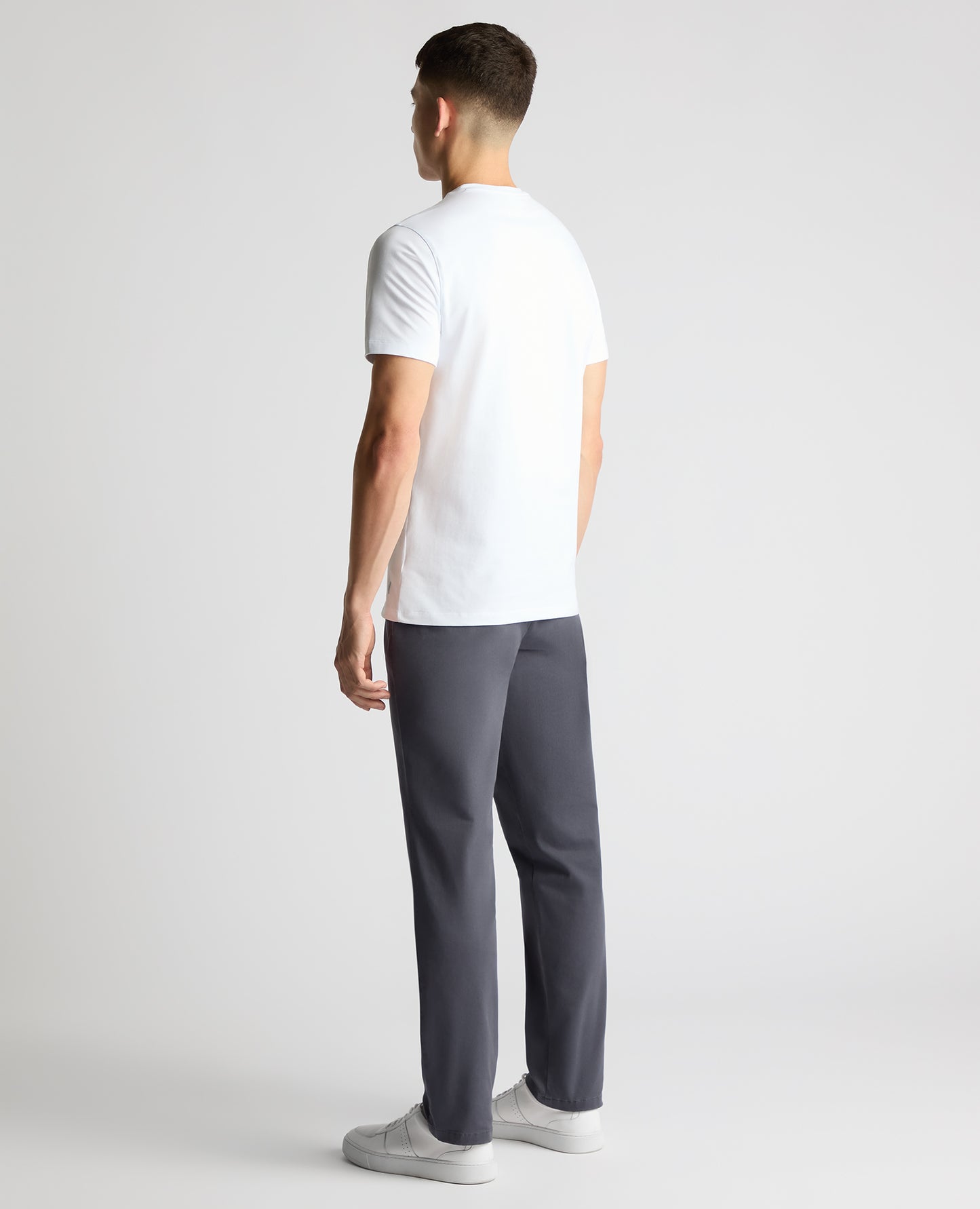 Straight Leg Cotton-Stretch Washed Chino