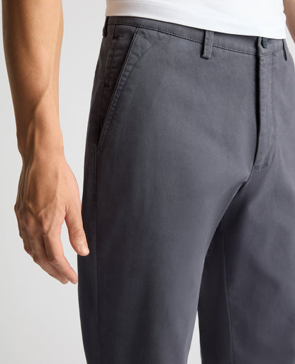 Straight Leg Cotton-Stretch Washed Chino