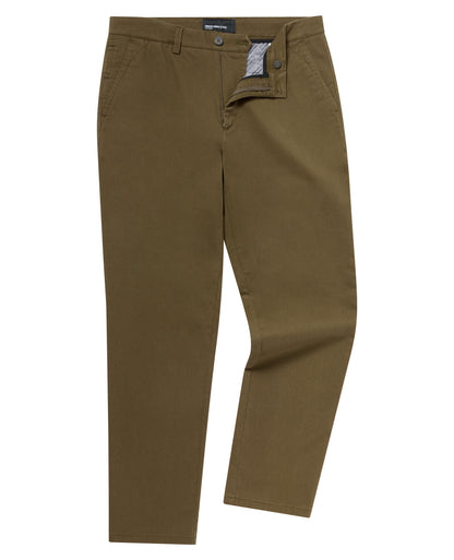 Straight Leg Cotton-Stretch Washed Chino