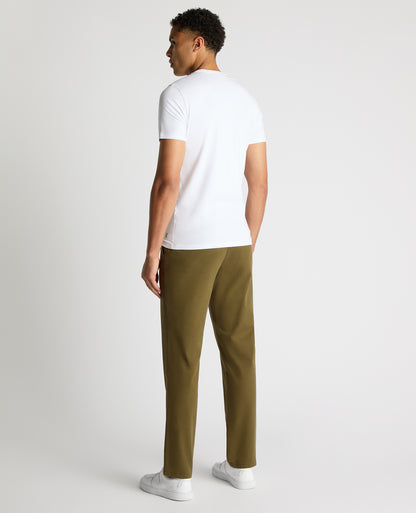 Straight Leg Cotton-Stretch Washed Chino