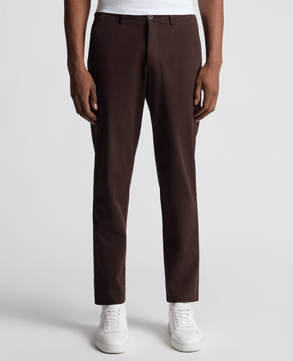 Straight Leg Cotton-Stretch Washed Chino