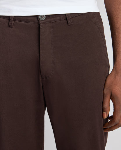 Straight Leg Cotton-Stretch Washed Chino