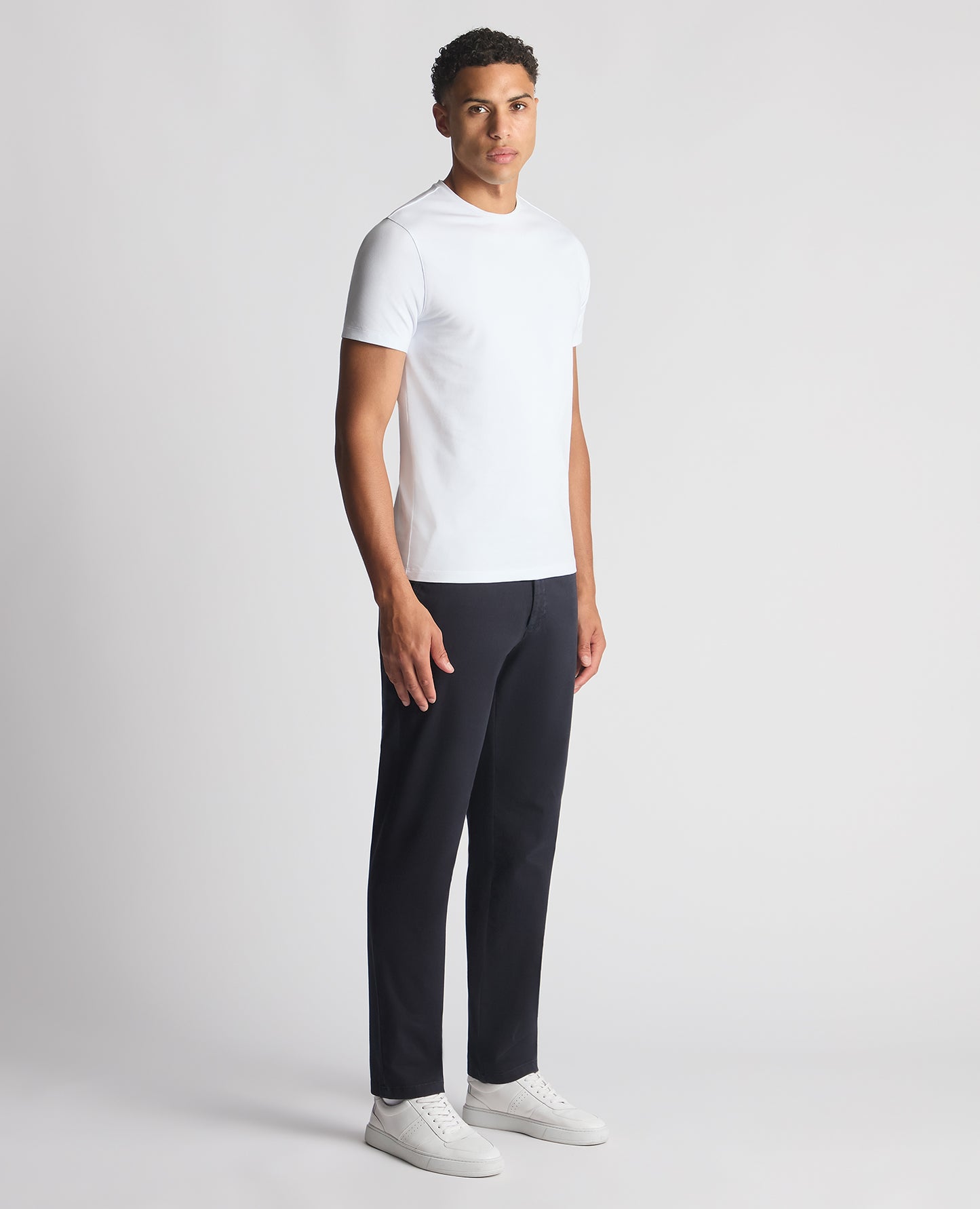 Straight Leg Cotton-Stretch Washed Chino