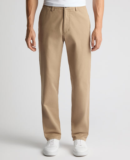 Straight Leg Cotton-Stretch Washed Chino