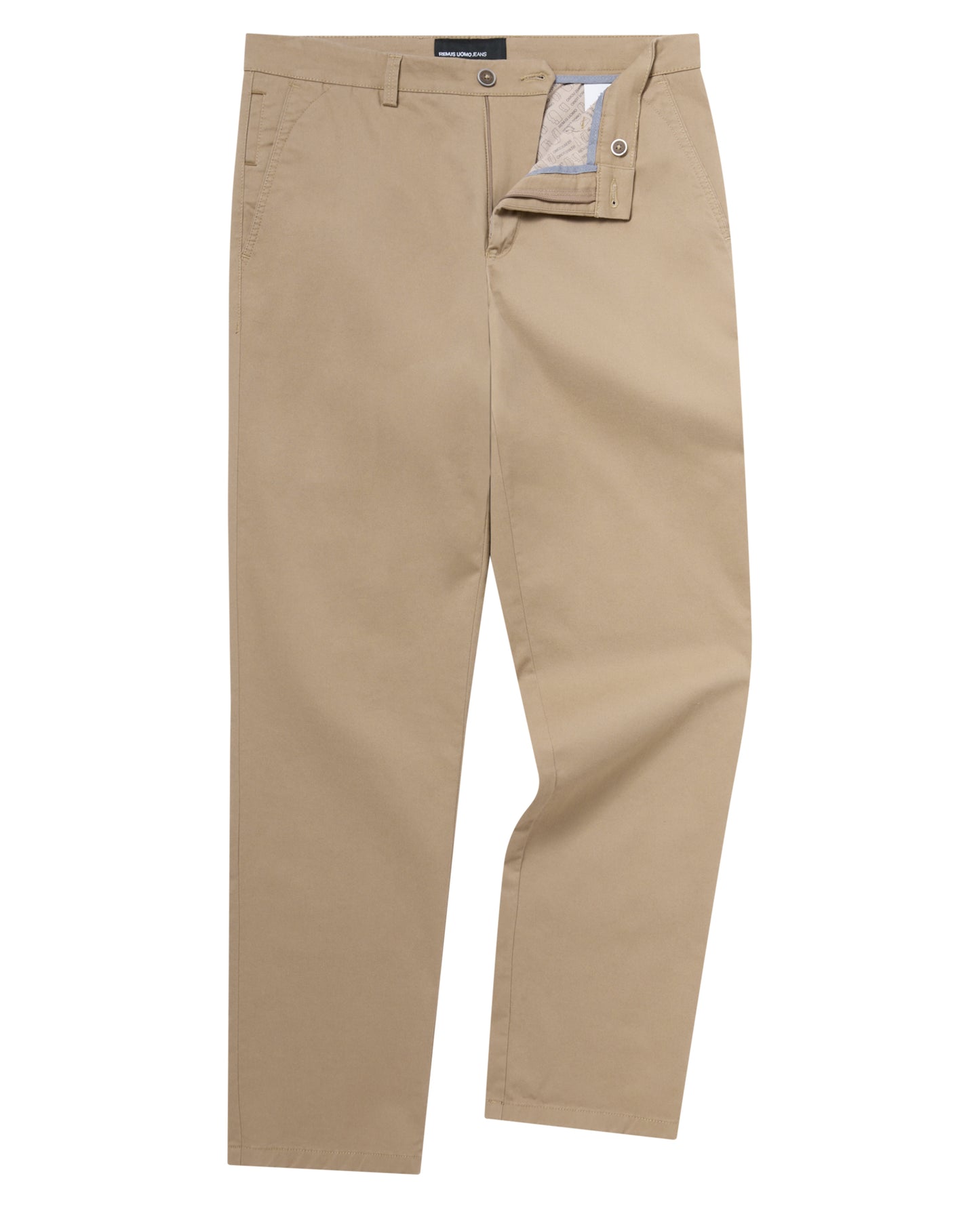 Straight Leg Cotton-Stretch Washed Chino