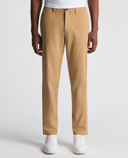 Straight Leg Cotton-Stretch Washed Chino