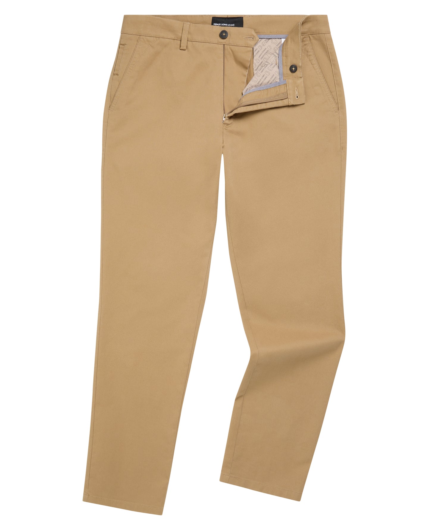 Straight Leg Cotton-Stretch Washed Chino