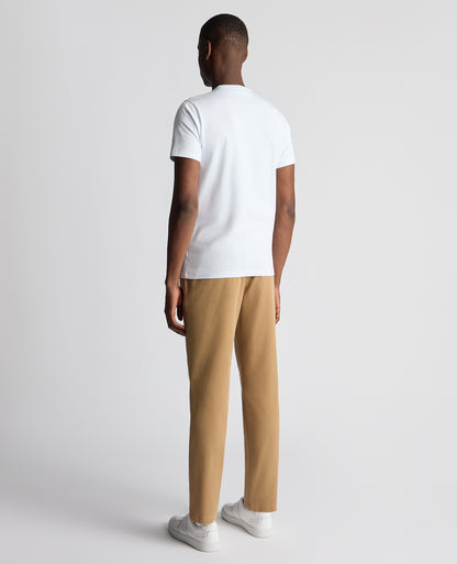 Straight Leg Cotton-Stretch Washed Chino