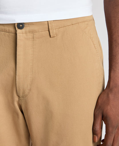 Straight Leg Cotton-Stretch Washed Chino