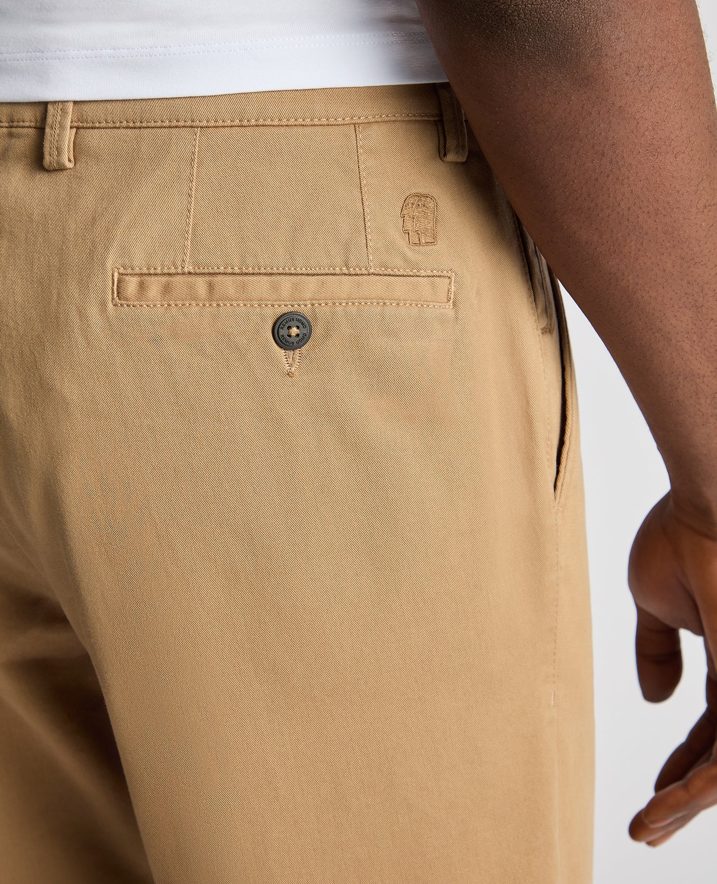 Straight Leg Cotton-Stretch Washed Chino