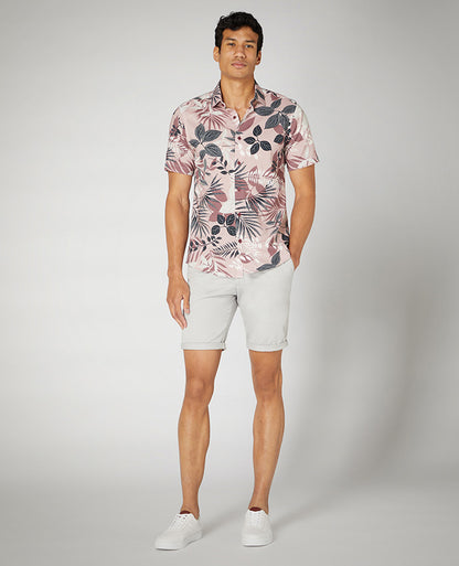 Slim Leg Cotton-Stretch Chino Short