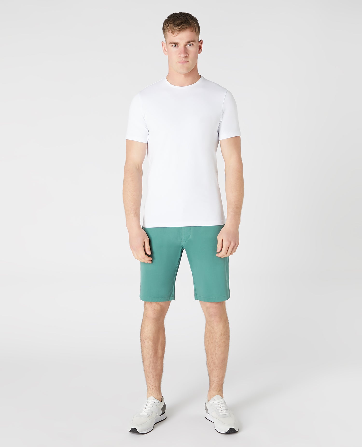 Slim Leg Cotton-Stretch Chino Short