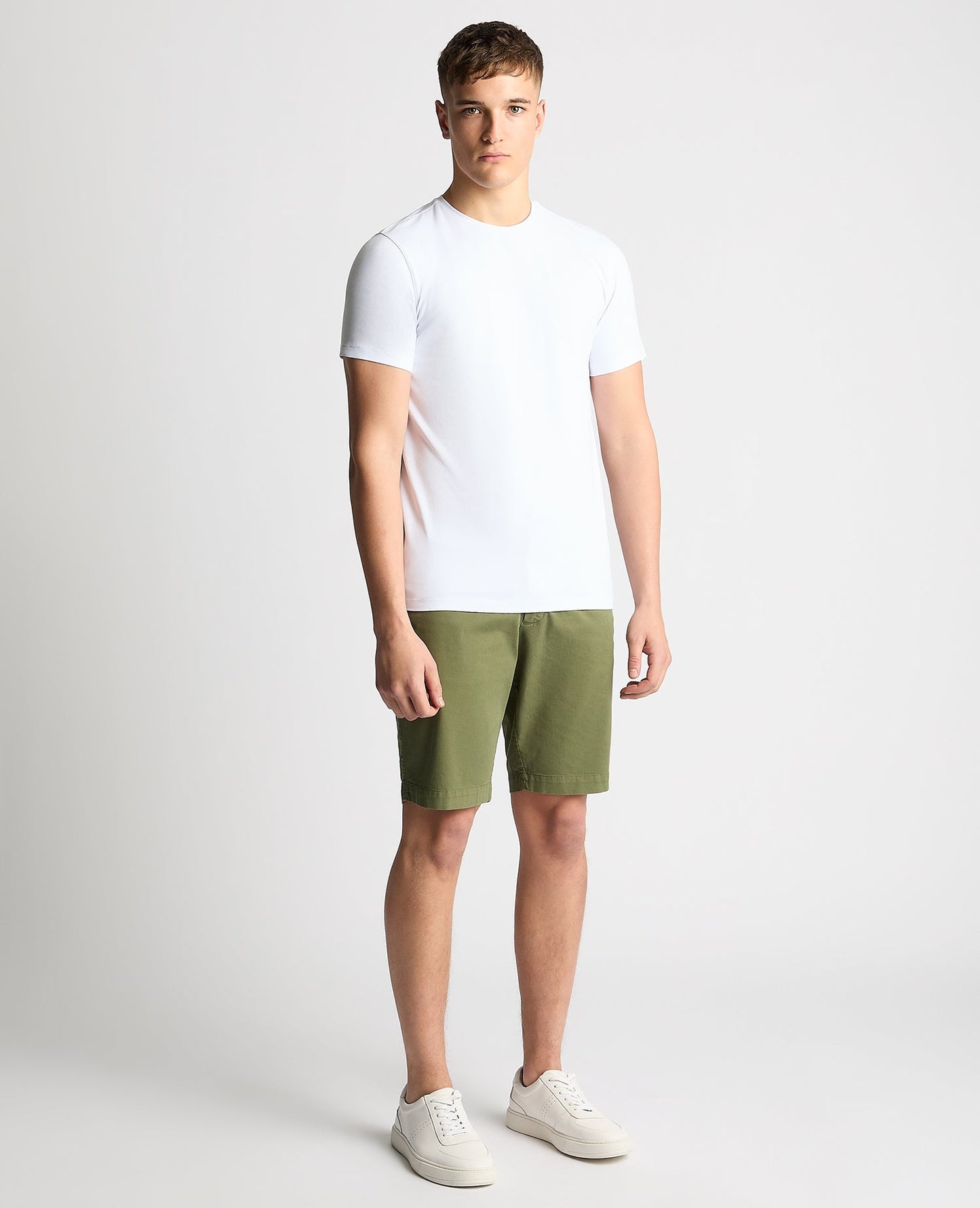 Slim Leg Cotton Stretch Chino Short