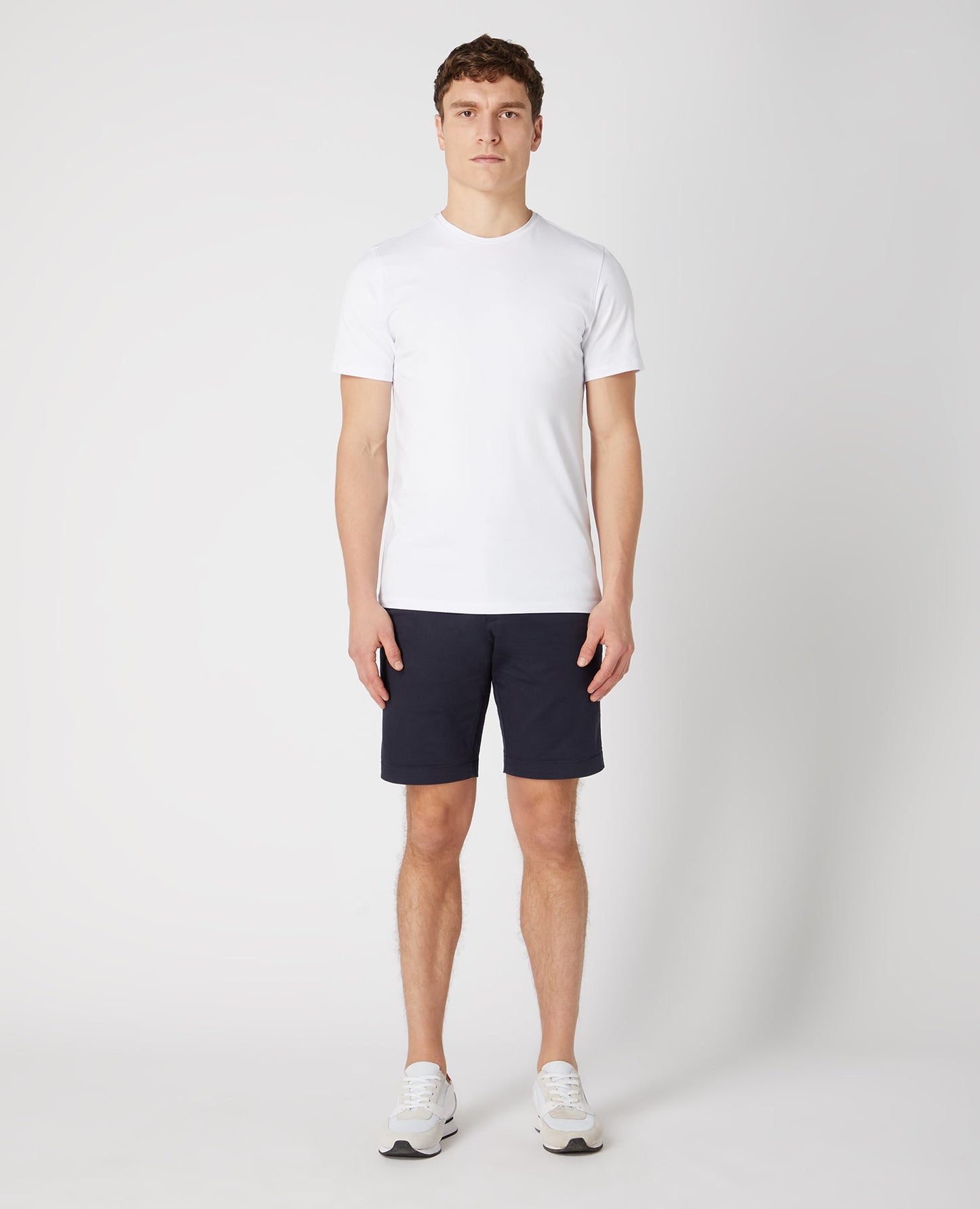 Slim Leg Cotton-Stretch Chino Short