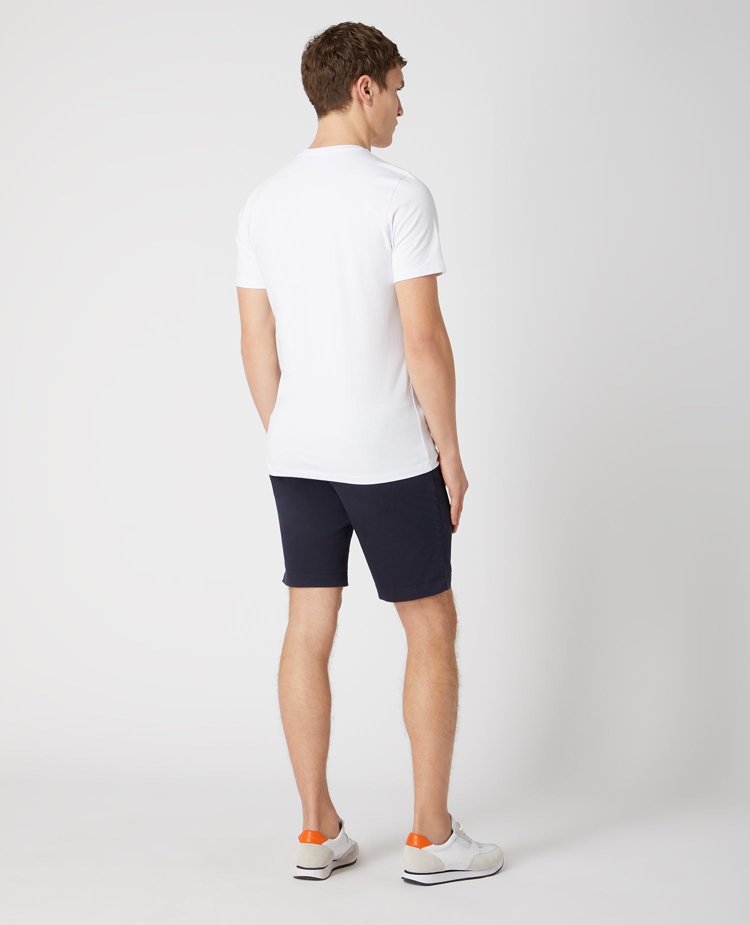 Slim Leg Cotton-Stretch Chino Short