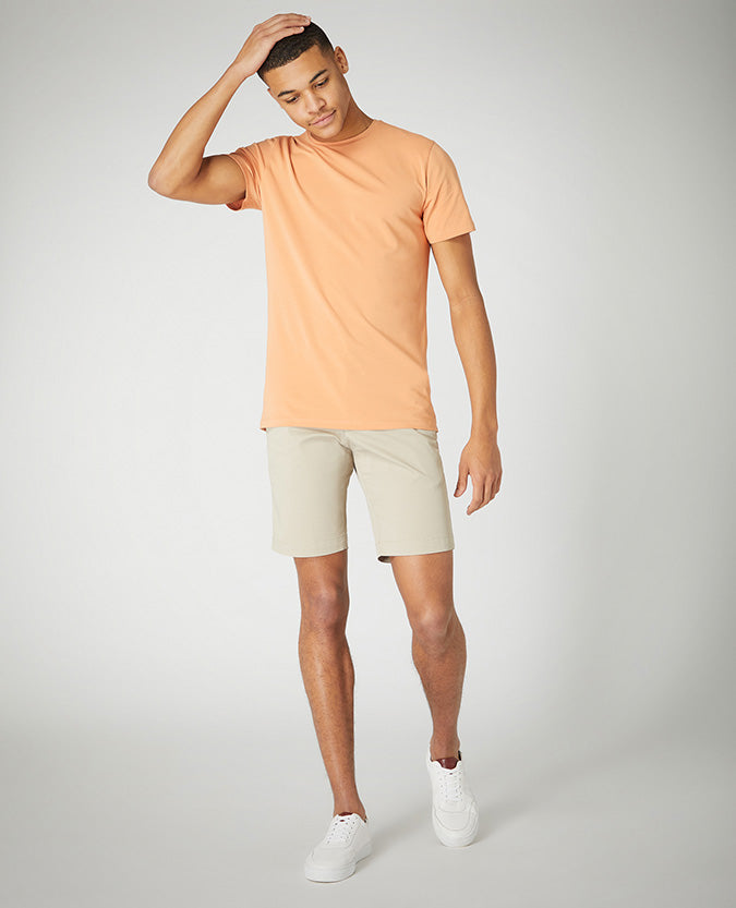 Slim Leg Cotton-Stretch Chino Short