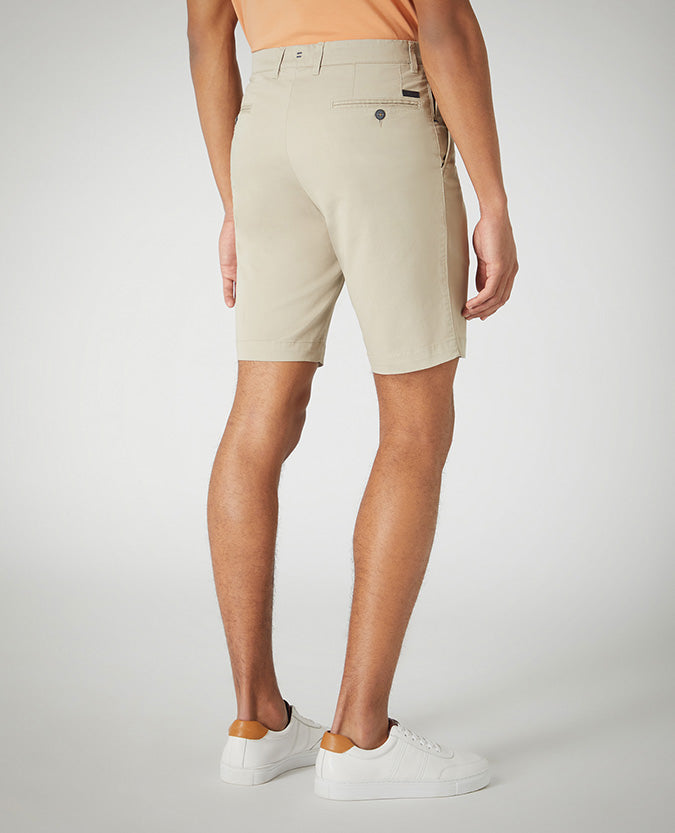 Slim Leg Cotton-Stretch Chino Short