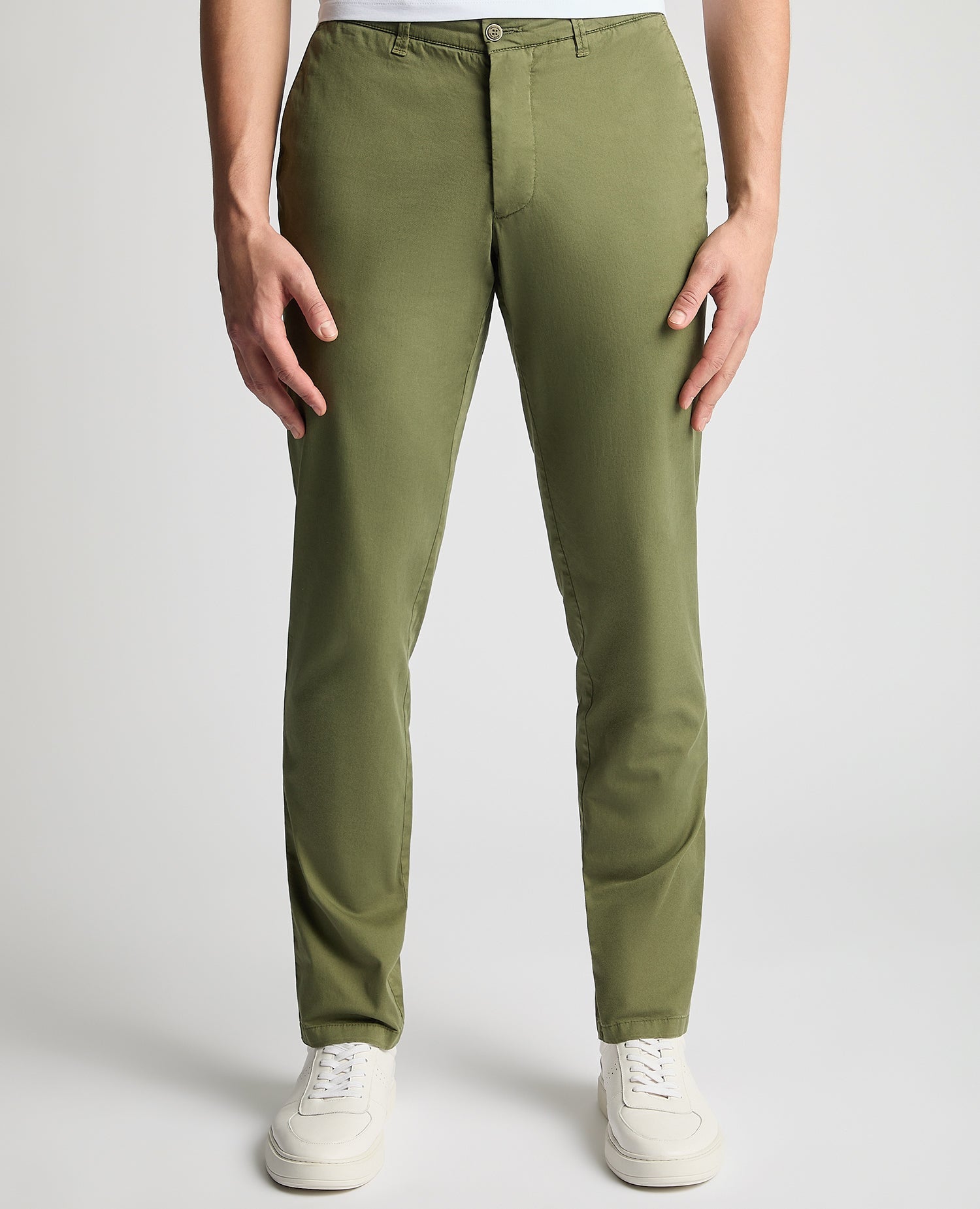 Slim Leg Cotton-Stretch Chinos