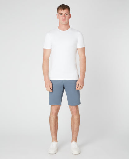 Slim Leg Cotton-Stretch Chino Short