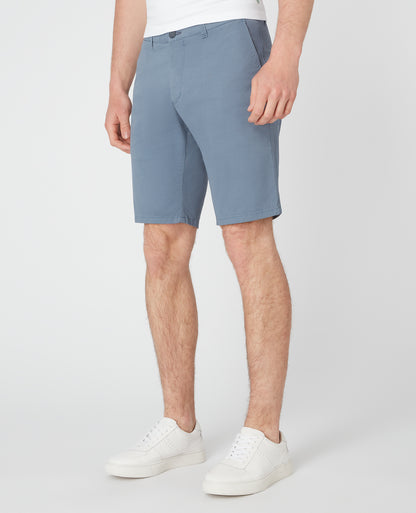 Slim Leg Cotton-Stretch Chino Short