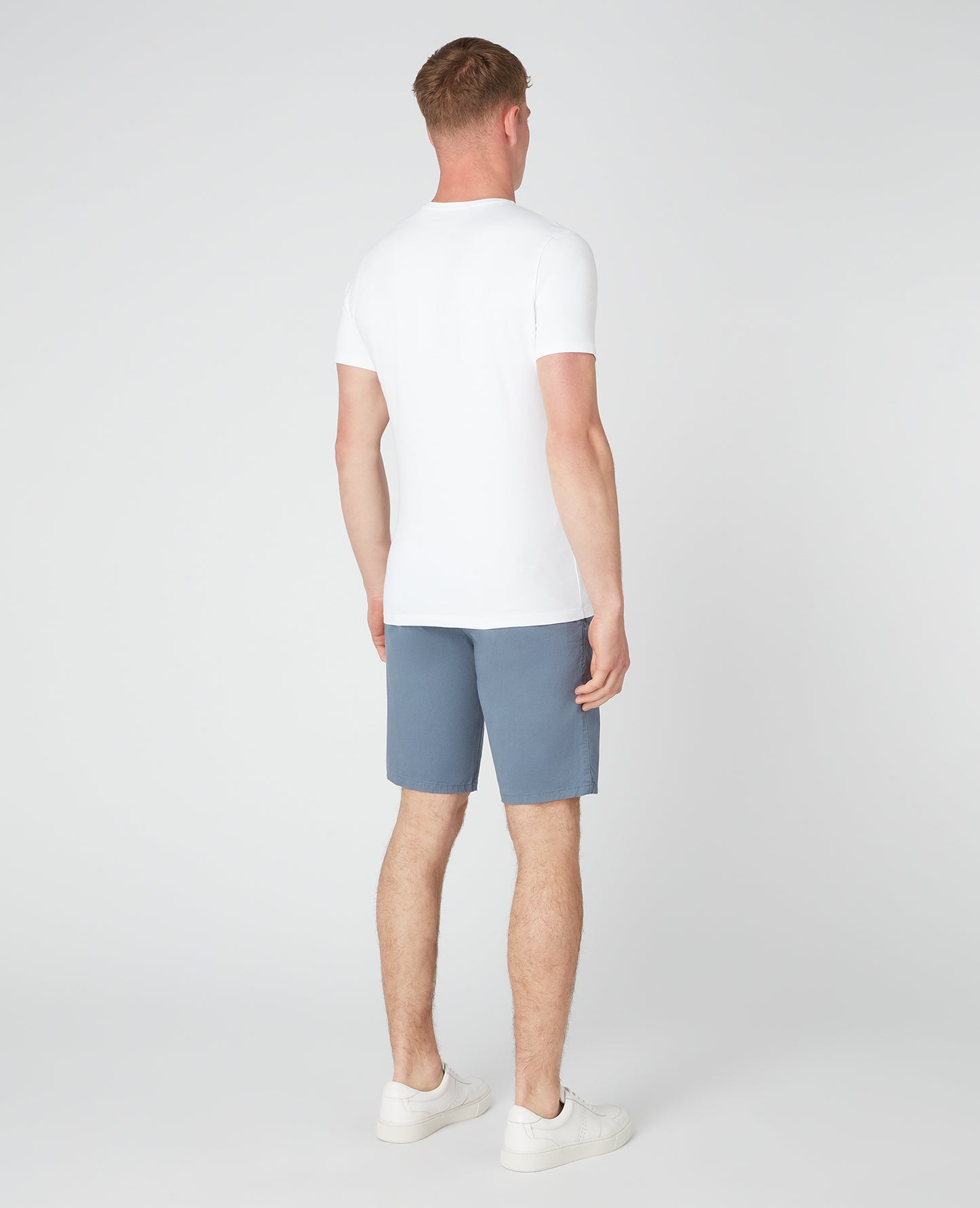 Slim Leg Cotton-Stretch Chino Short