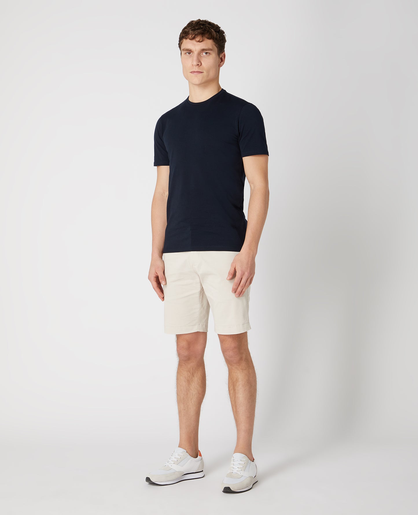 Slim Leg Cotton-Stretch Chino Short