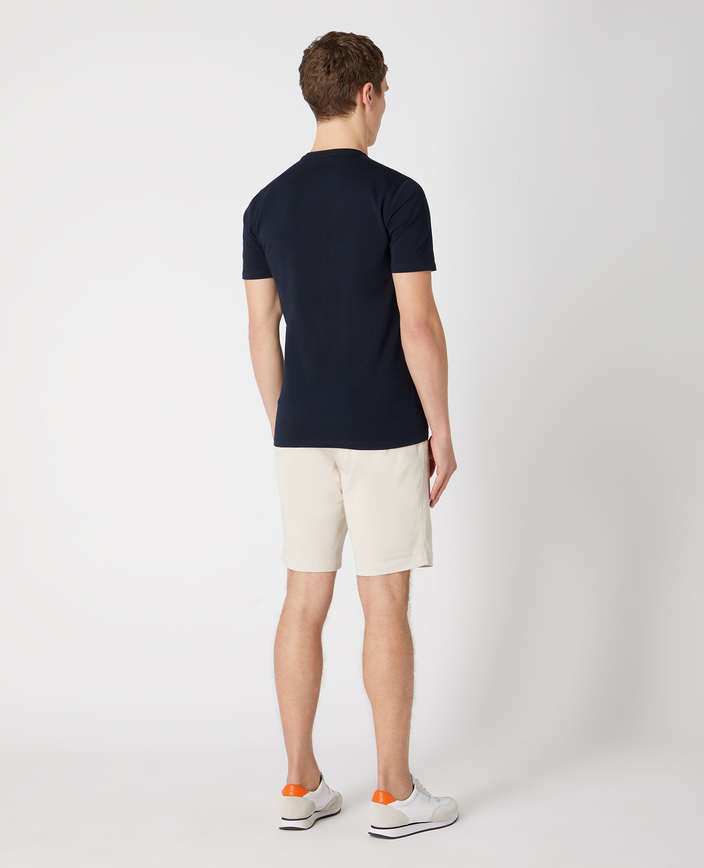 Slim Leg Cotton-Stretch Chino Short