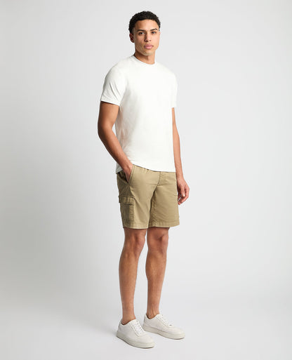 Slim Leg Cotton Stretch Cargo Shorts