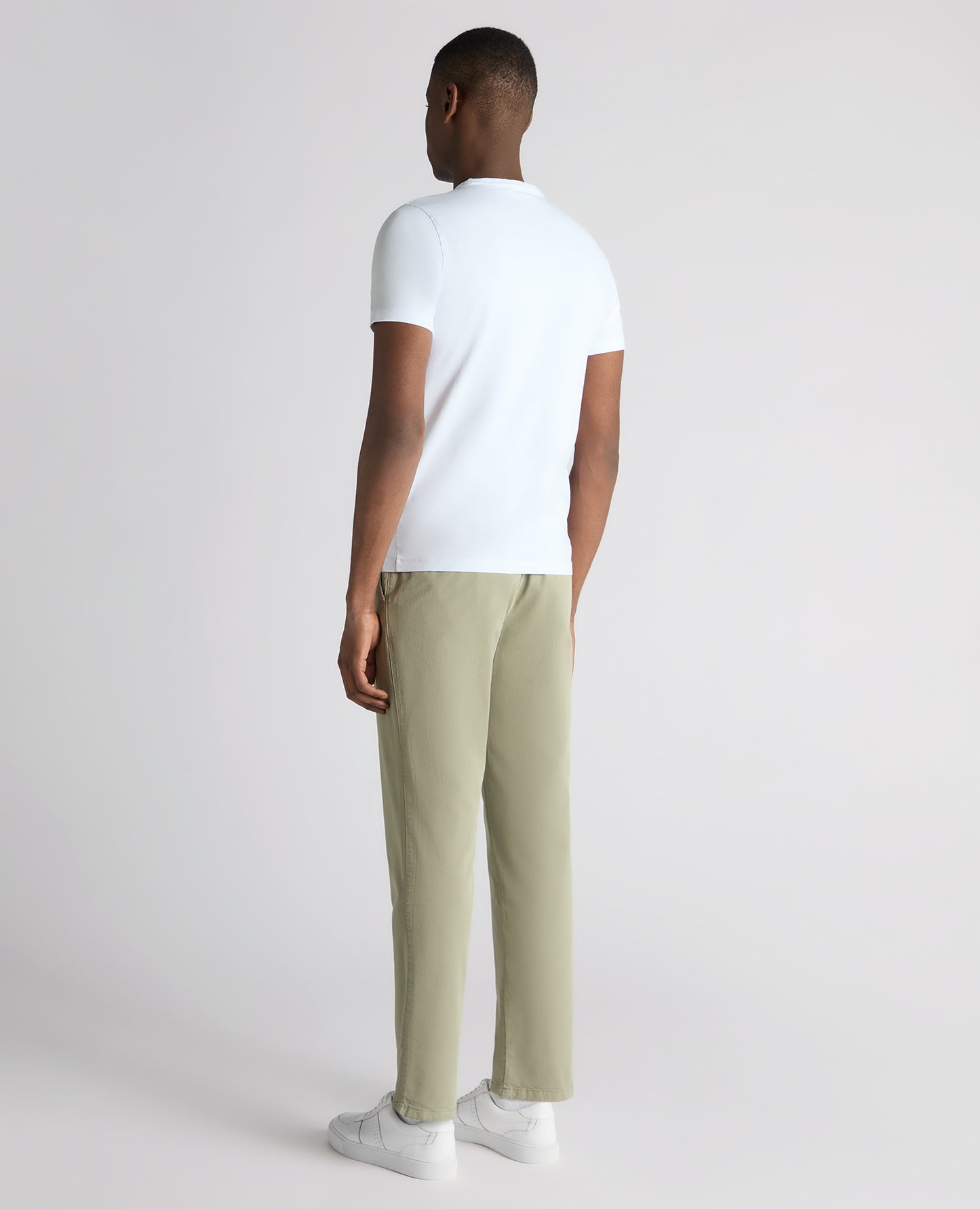 Straight Leg Cotton-Tencel Blend Chinos