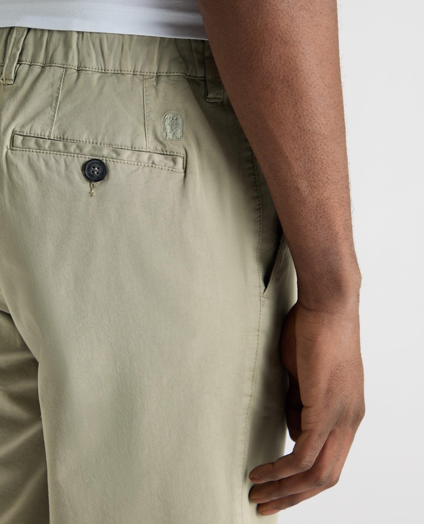 Straight Leg Cotton-Tencel Blend Chinos