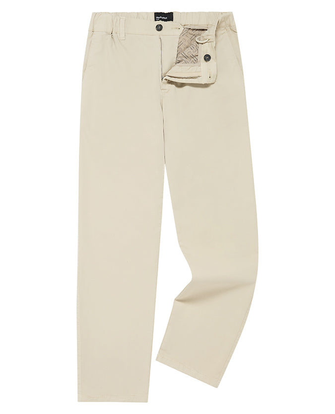 Straight Leg Cotton-Tencel Blend Chinos