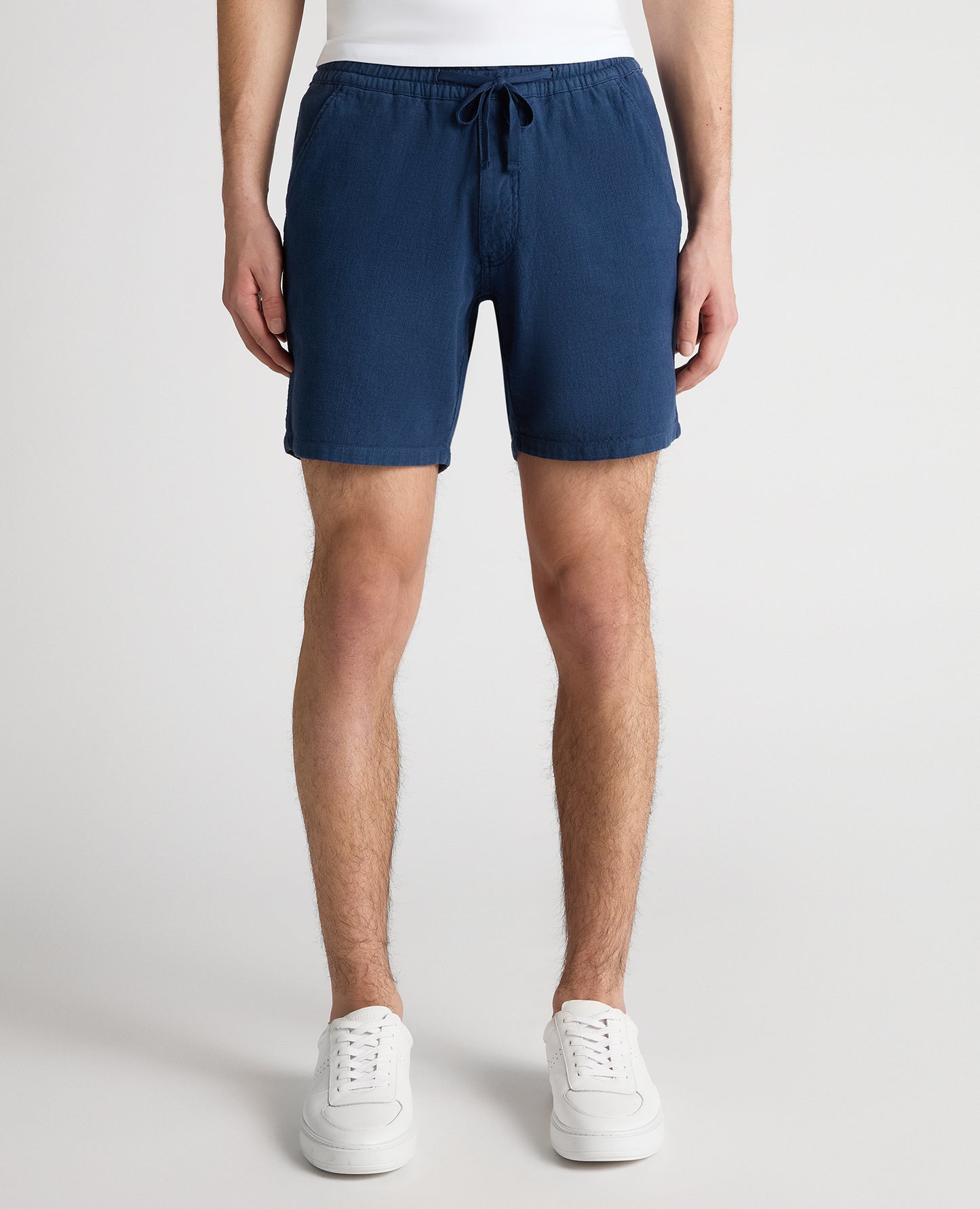 Slim Fit Cotton-Linen Shorts