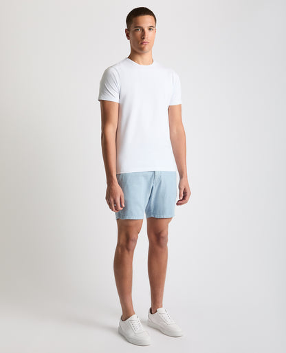 Slim Fit Cotton-Linen Shorts