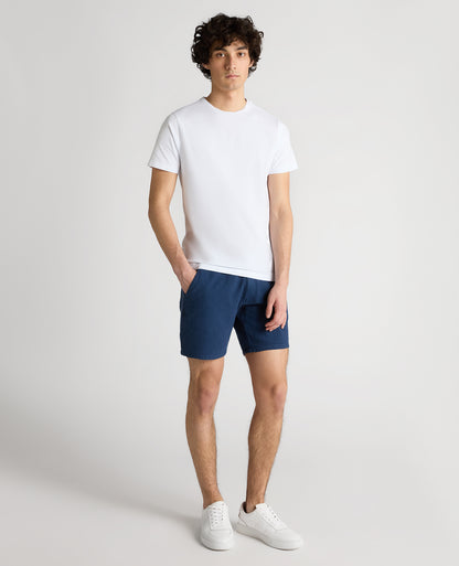 Slim Fit Cotton-Linen Shorts