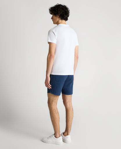 Slim Fit Cotton-Linen Shorts