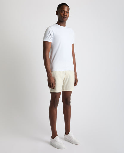 Slim Fit Cotton-Linen Shorts