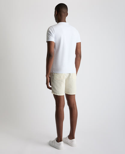 Slim Fit Cotton-Linen Shorts