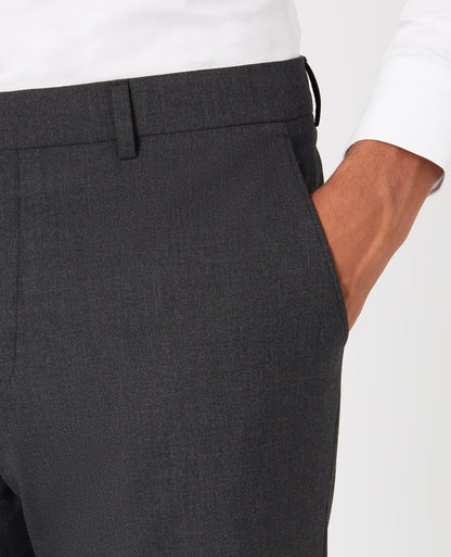 Tapered Fit Polyviscose Stretch Formal Trousers