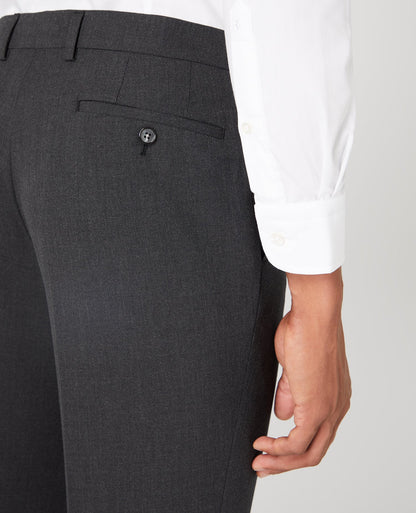 Tapered Fit Polyviscose Stretch Formal Trousers