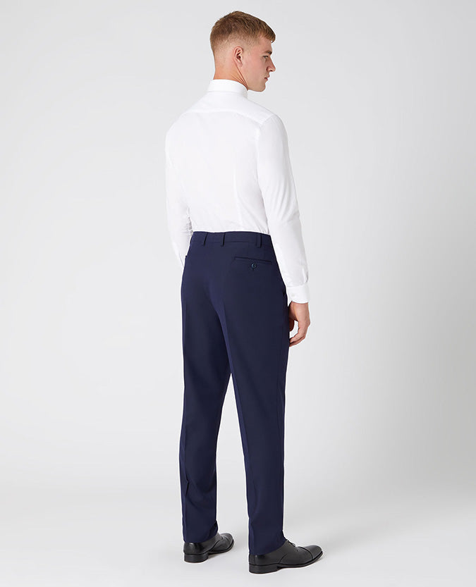 Tapered Leg Stretch Formal Trousers .