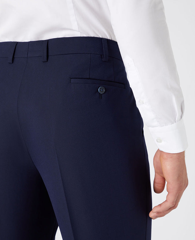 Tapered Leg Stretch Formal Trousers .