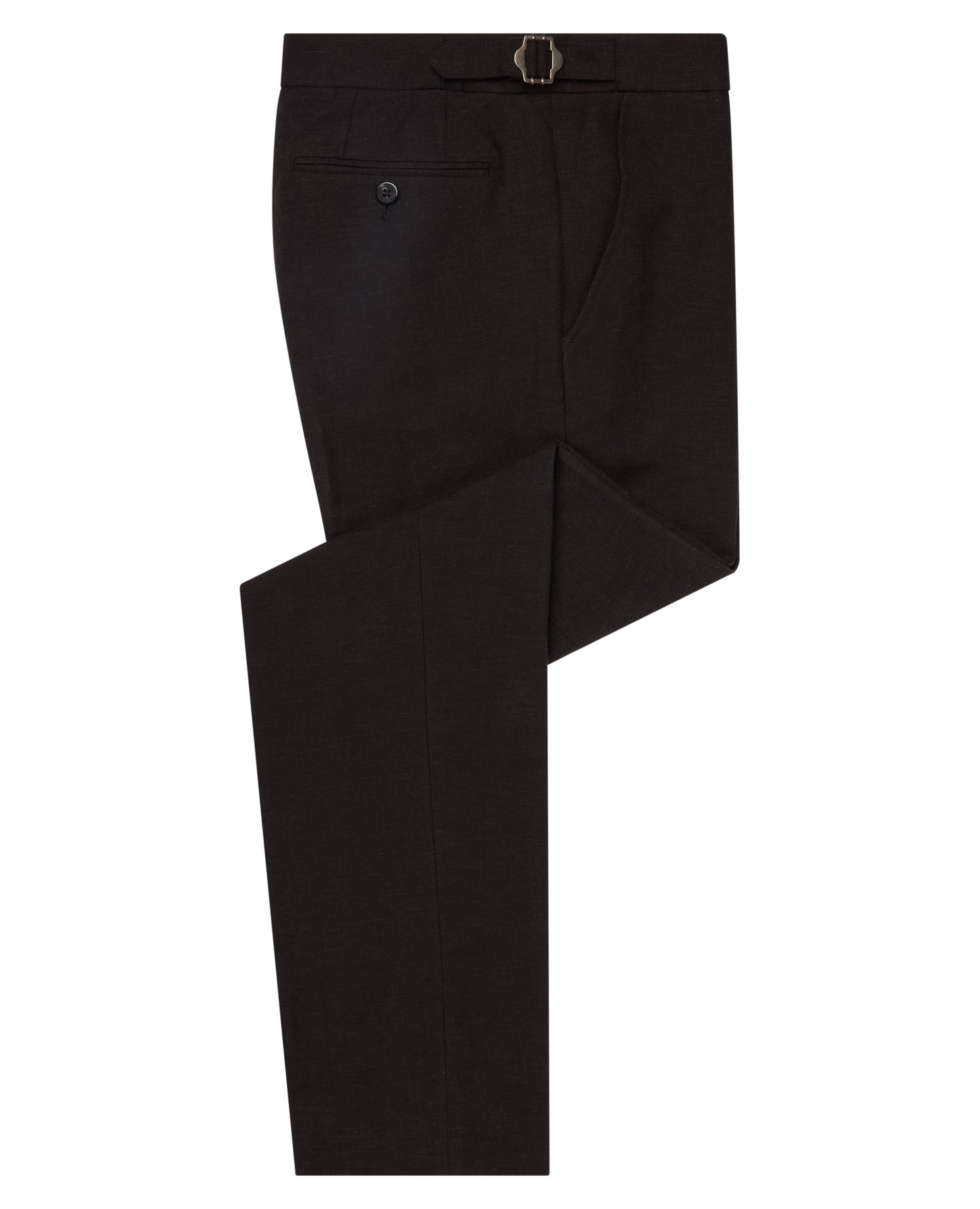 Slim Leg Linen-Blend Formal Trousers