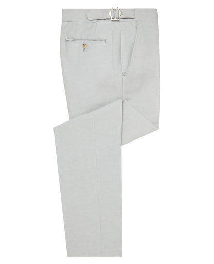 Slim Leg Linen-Blend Formal Trousers