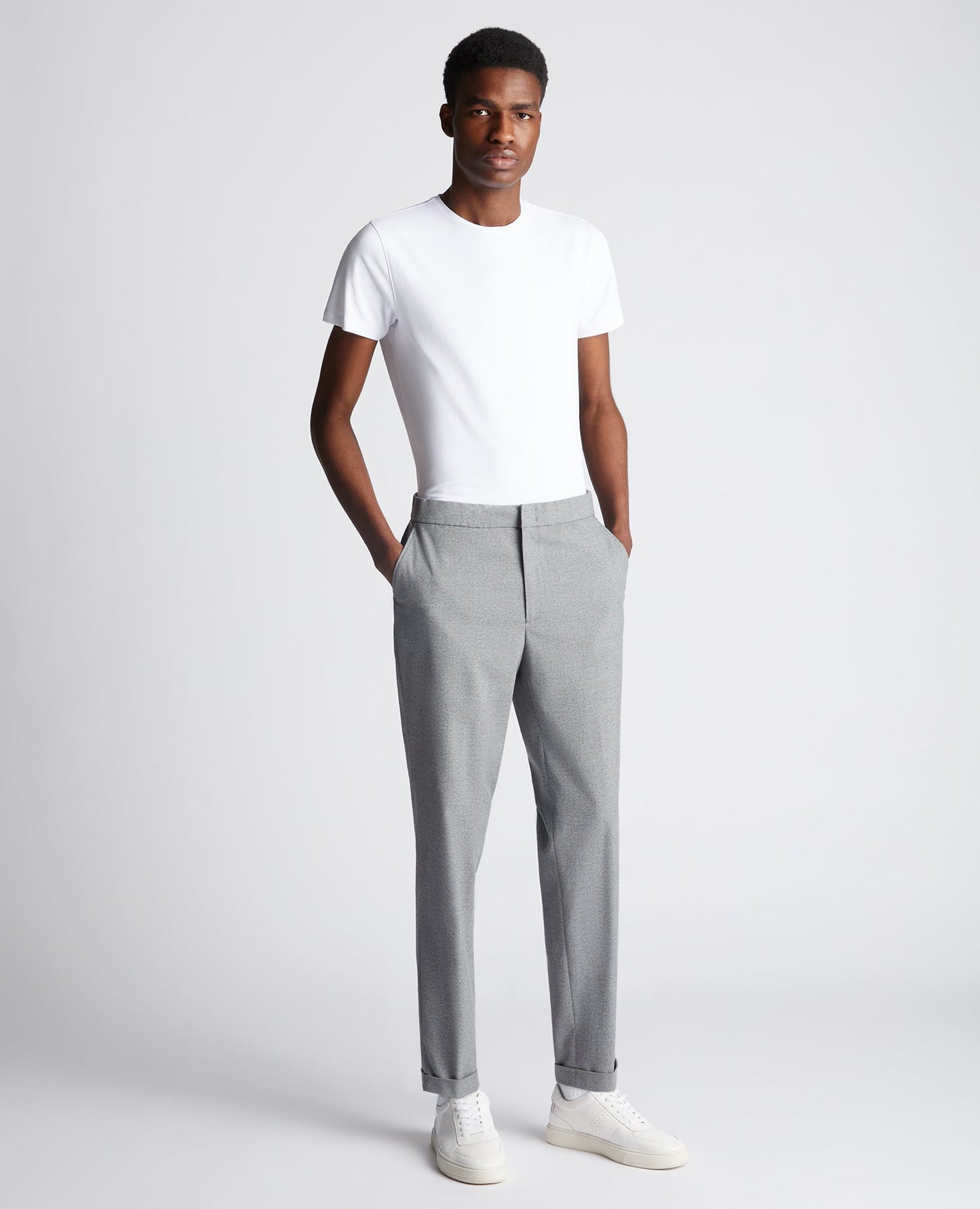 Tapered Fit Stretch Trousers