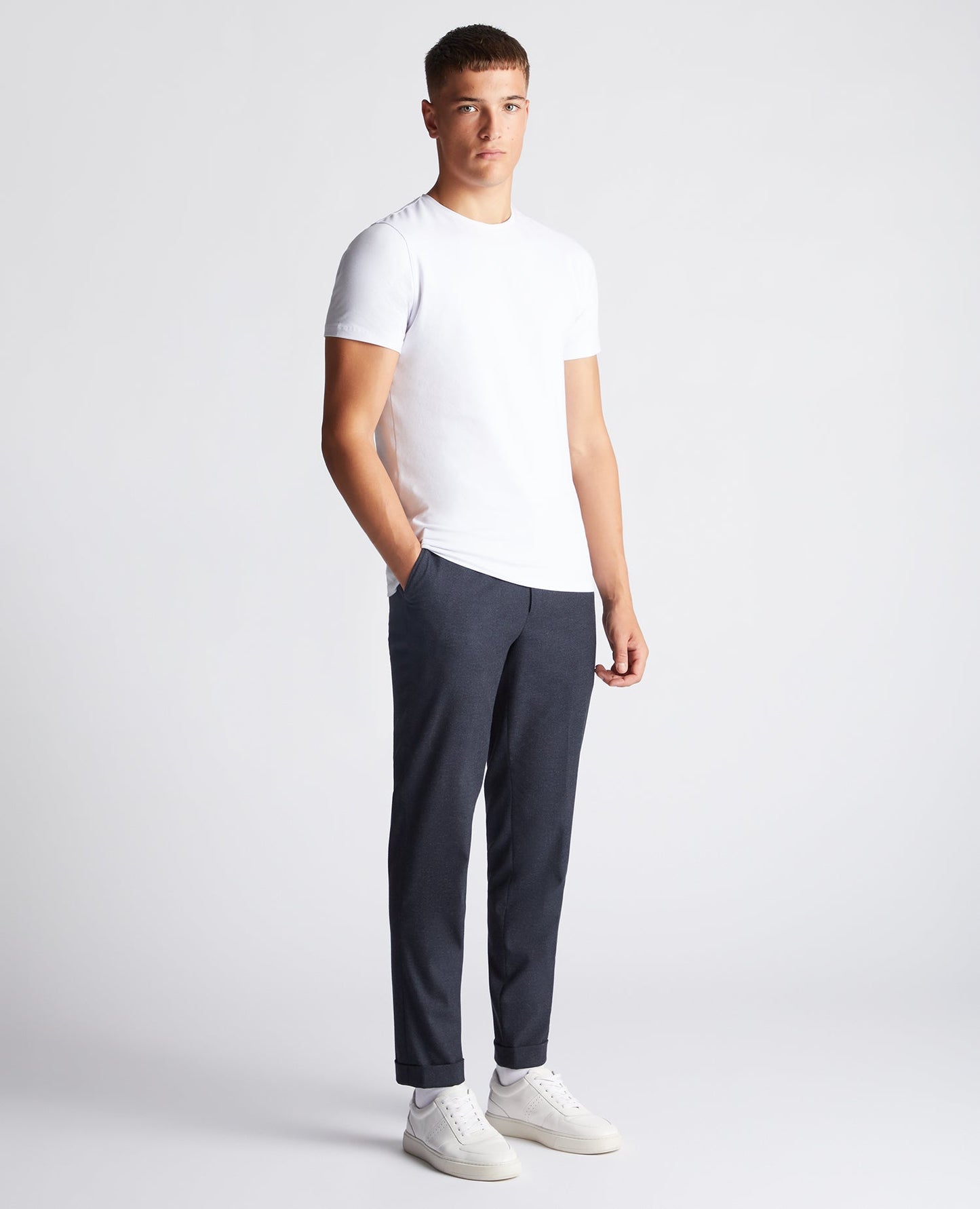 Tapered Fit Stretch Trousers