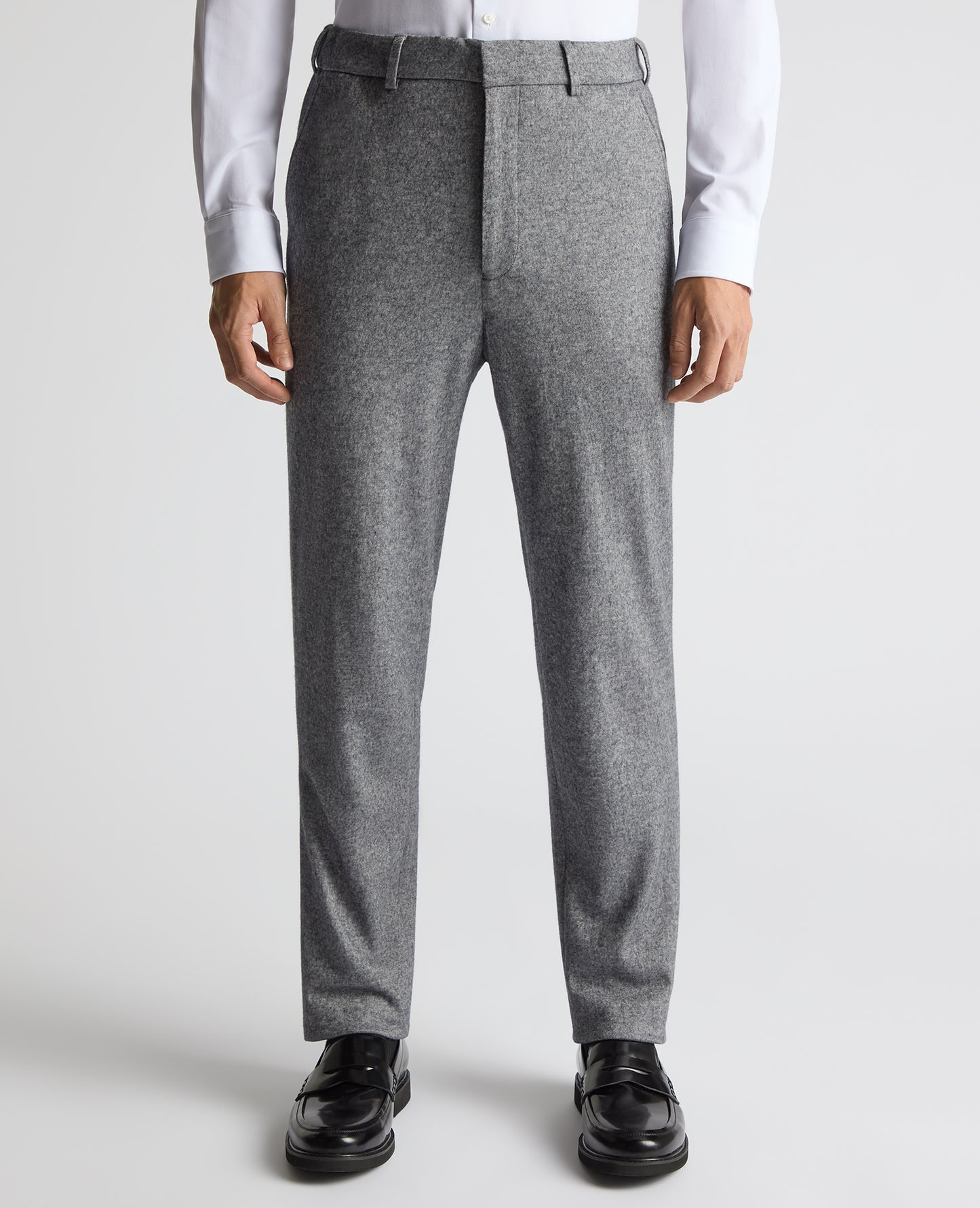 Slim Leg Wool-Blend Trousers